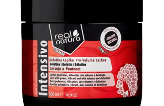 Real Natura Pro-Volumen Cachos Gelatina con Cerveza y Pantenol 500ml